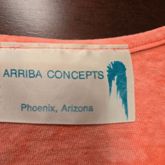 Arriba Concepts Women's Summer Casual Coral Tee Pullover w/fringe Short Sleeves - Picture 6 of 6